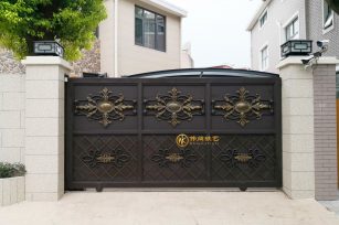 別墅鐵藝電機平移門——093